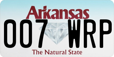 AR license plate 007WRP