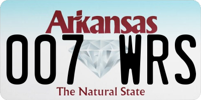 AR license plate 007WRS
