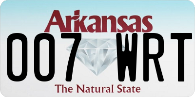 AR license plate 007WRT