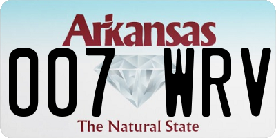 AR license plate 007WRV