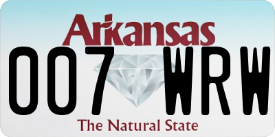 AR license plate 007WRW
