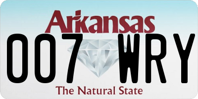 AR license plate 007WRY