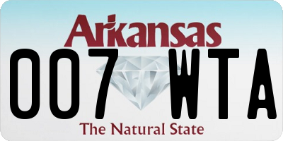 AR license plate 007WTA