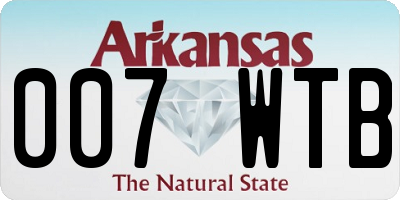 AR license plate 007WTB