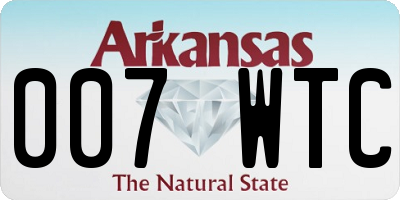 AR license plate 007WTC