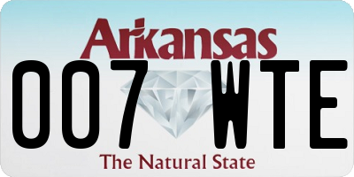 AR license plate 007WTE
