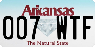 AR license plate 007WTF