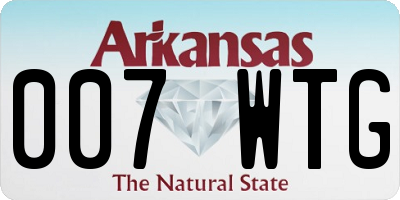 AR license plate 007WTG