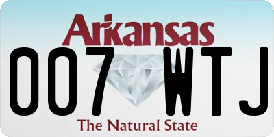 AR license plate 007WTJ