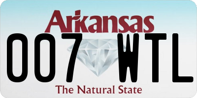 AR license plate 007WTL