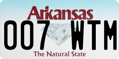 AR license plate 007WTM