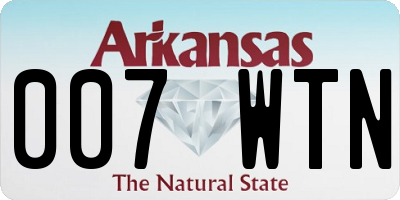 AR license plate 007WTN