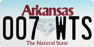 AR license plate 007WTS