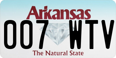 AR license plate 007WTV