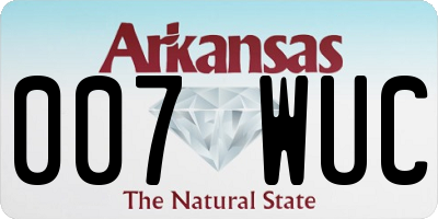 AR license plate 007WUC