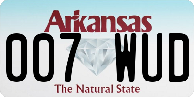 AR license plate 007WUD