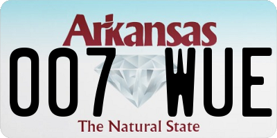 AR license plate 007WUE