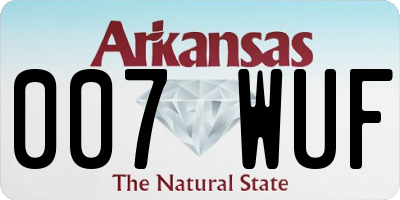AR license plate 007WUF