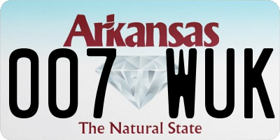 AR license plate 007WUK