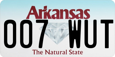 AR license plate 007WUT