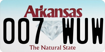 AR license plate 007WUW