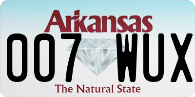 AR license plate 007WUX