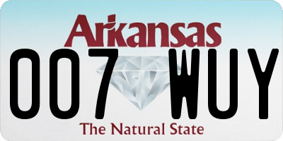 AR license plate 007WUY