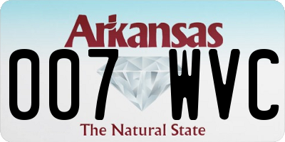 AR license plate 007WVC