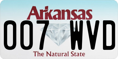 AR license plate 007WVD