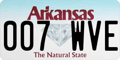 AR license plate 007WVE