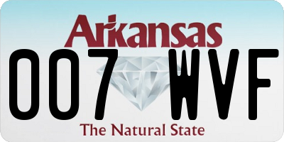 AR license plate 007WVF