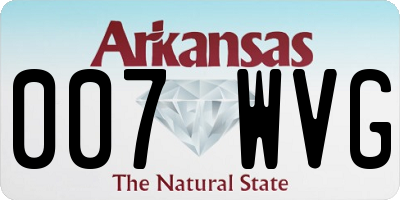 AR license plate 007WVG