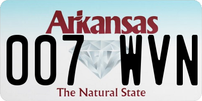 AR license plate 007WVN