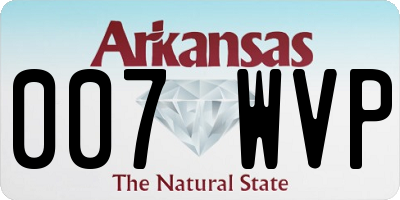 AR license plate 007WVP
