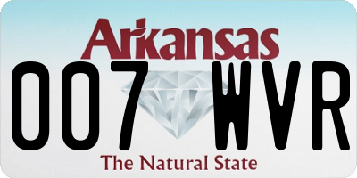 AR license plate 007WVR