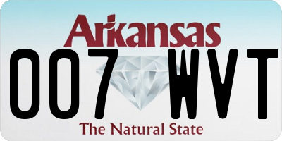 AR license plate 007WVT