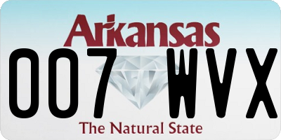 AR license plate 007WVX