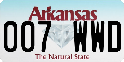 AR license plate 007WWD