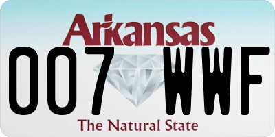 AR license plate 007WWF