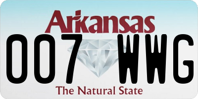 AR license plate 007WWG