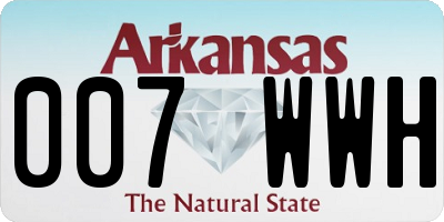 AR license plate 007WWH