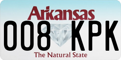 AR license plate 008KPK