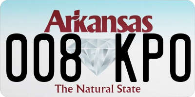 AR license plate 008KPO