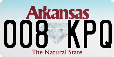 AR license plate 008KPQ