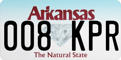 AR license plate 008KPR