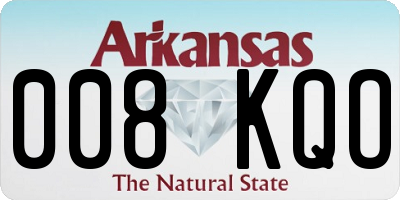AR license plate 008KQO