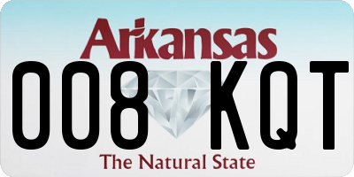 AR license plate 008KQT
