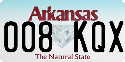 AR license plate 008KQX