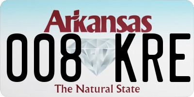 AR license plate 008KRE
