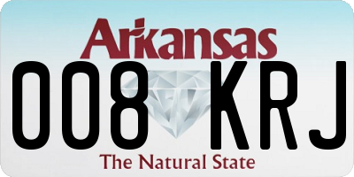 AR license plate 008KRJ